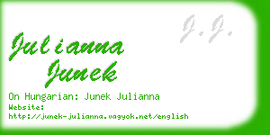 julianna junek business card